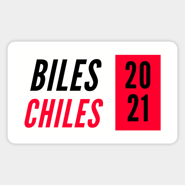 Biles/Chiles 2021 Magnet by Half In Half Out Podcast